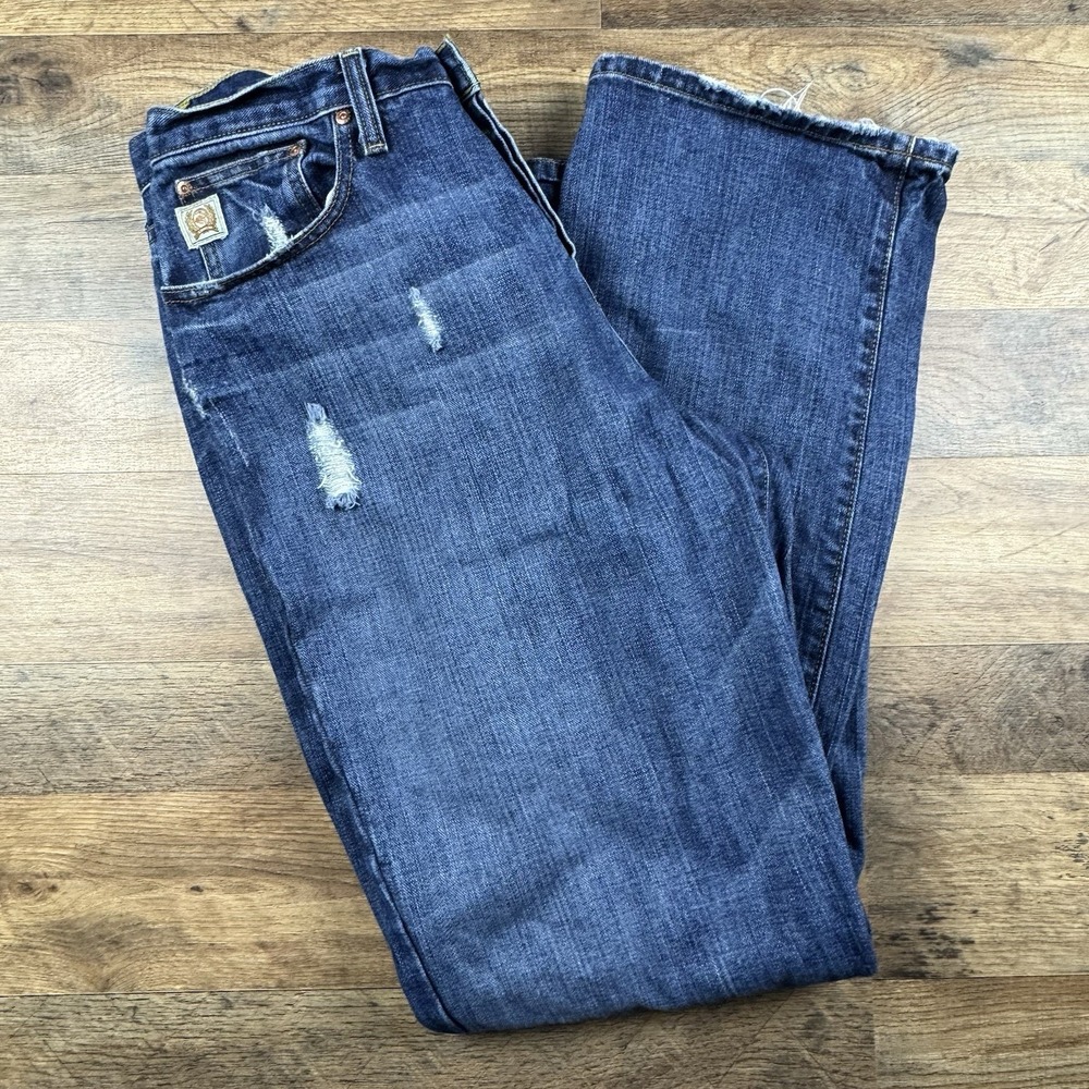 Cinch Silver Label Jeans Mens 36x36 Blue Medium Wash Straight Leg Relaxed Cowboy